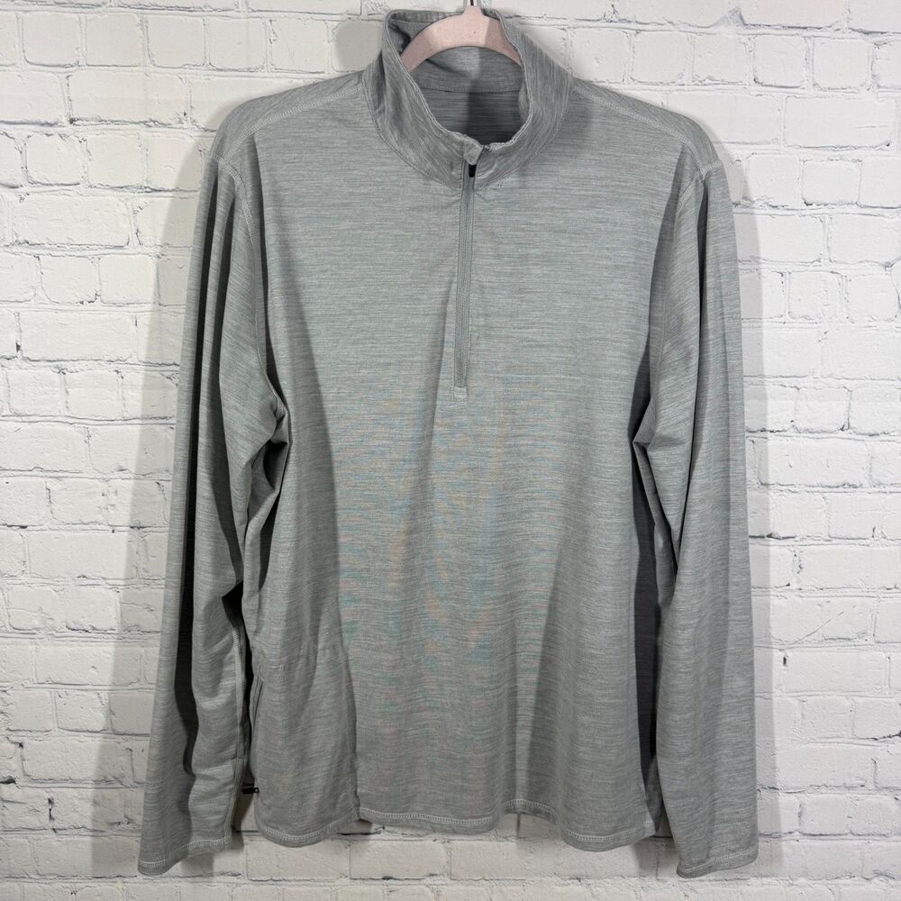 Vuori Ease Performance Half Zip 2.0 Pullover Men Large Grey Active Gym Golf - Picture 2 of 15